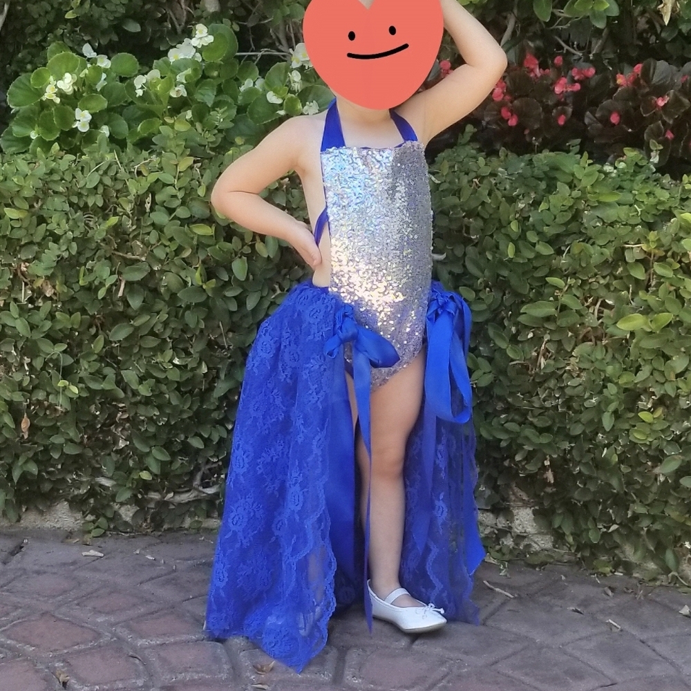 Sparkling Blue Sequin Kids Costume